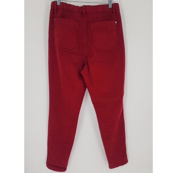 Judy Blue Garment Dyed Red Drawstring Skinny Jeans Size 7/28 - Picture 10 of 10